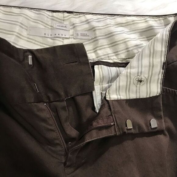Old Navy Stretch Brown dress pants trousers size 8 - Picture 9 of 9